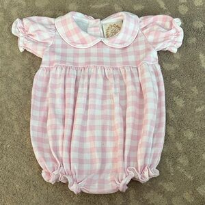 The Beaufort Bonnet Company Pink and White Gingham Bodysuit